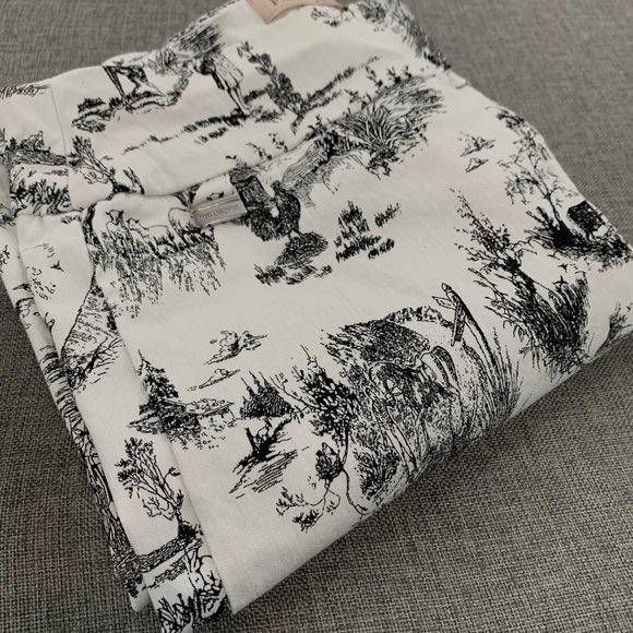 Philosophy Republic Clothing Pants Farm Animal Country Print Small off White Mid - Picture 15 of 16
